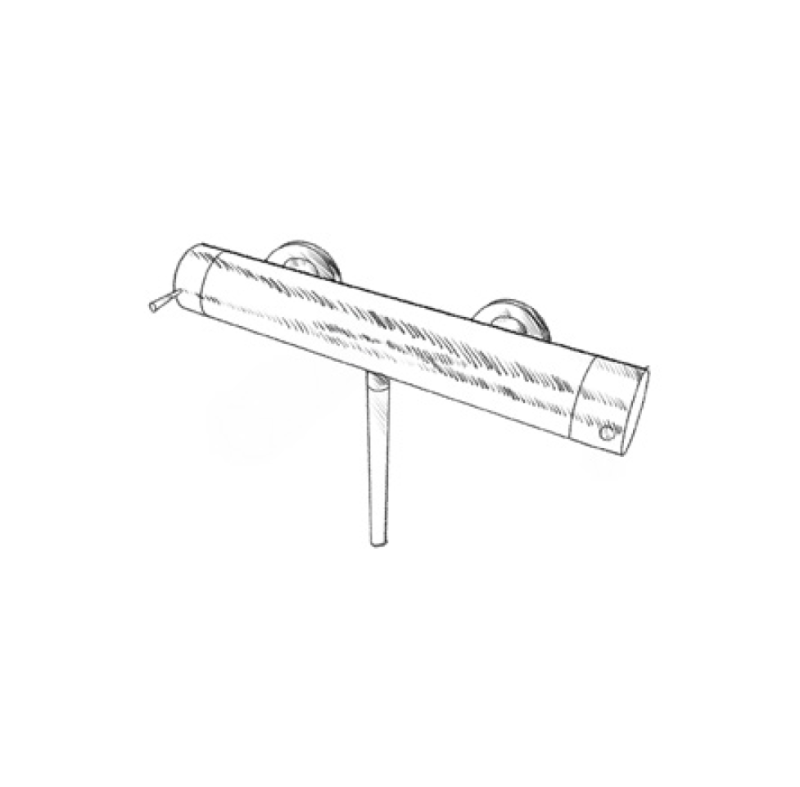 MURO TUA douche thermostaatkraan met douchegarnituur chroom M1.B1TH.CR