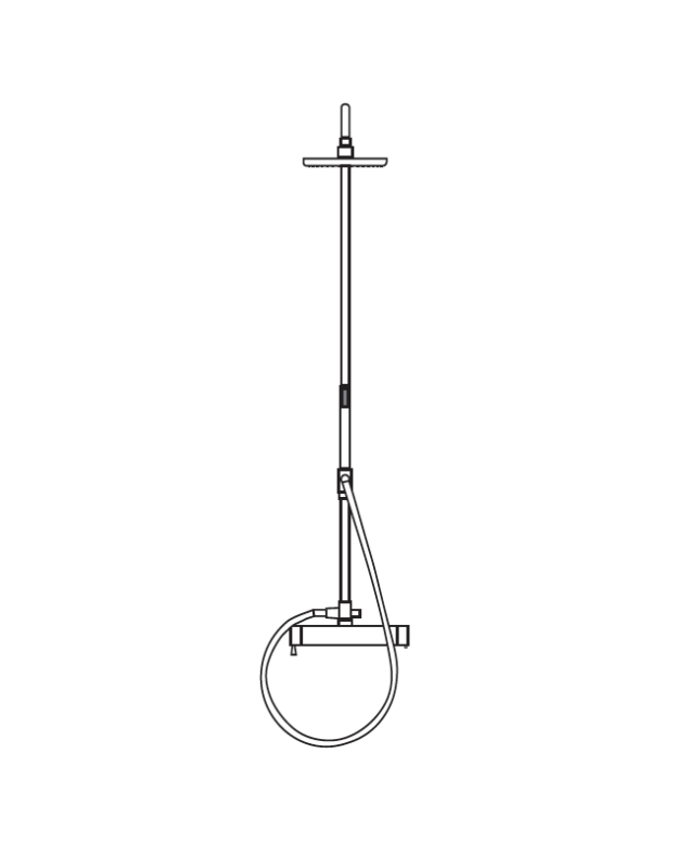 MURO TUA douchecombinatie met thermostaat en regendouche chroom M1.B11TH.CR