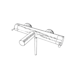 MURO TUA badmengkraan met handdoucheset chroom M1.B2.CR