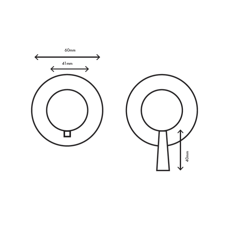 MURO TUA inbouw douchethermostaat kraan met 1 uitgang chroom M1.B31T.R.CR