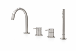 MURO TUA inbouw badrandmengkraan met ronde uitloop en uittrekbare handdouche chroom 1208972441