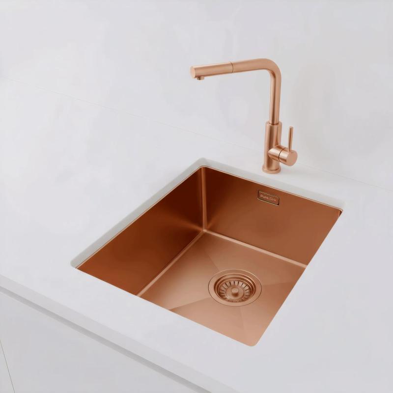 Pure.Sink Luxion Koperen spoelbak 36x40 cm onderbouw 1208972509