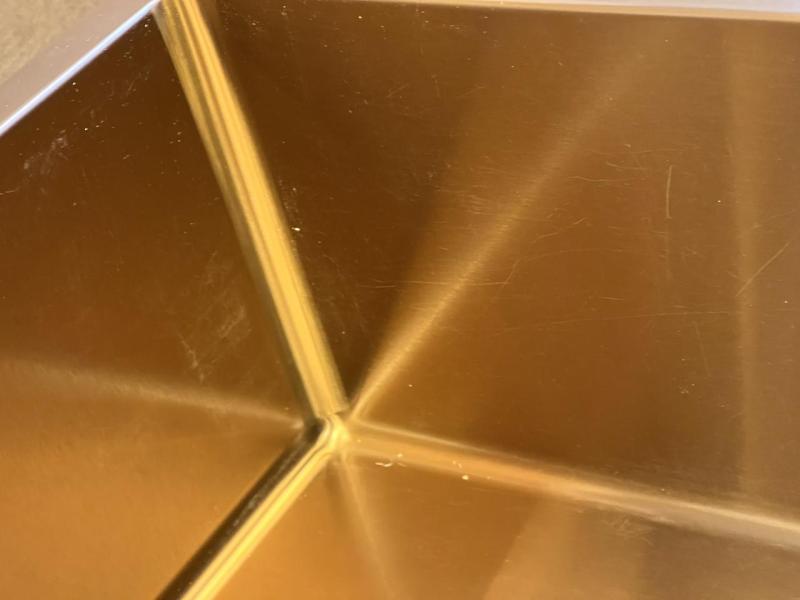 OUTLET Bekraste Pure.Sink Exclusivo grote Koperen spoelbak 70x40 cm 10mm radius onderbouw, vlakinbouw en opbouw PEX7040-62